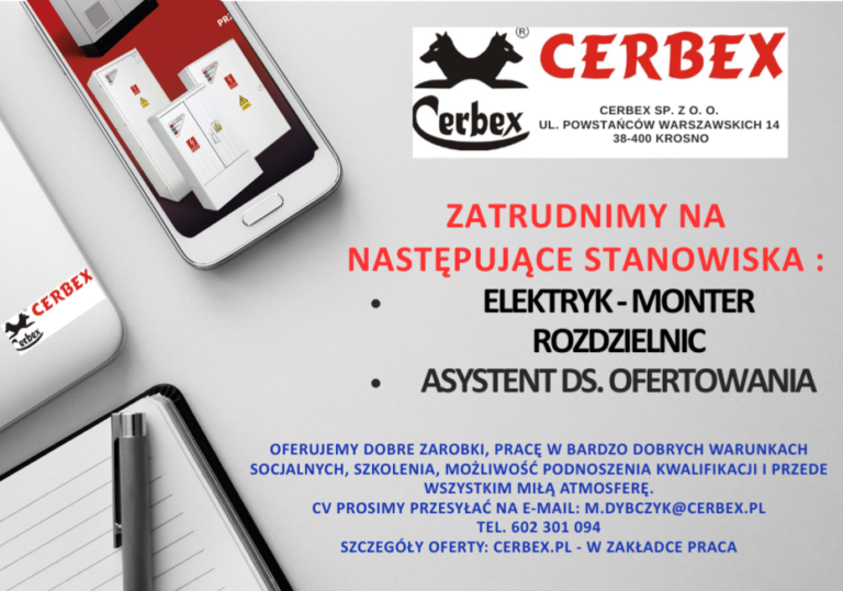 Oferta pracy w&nbsp;firmie Cerbex
